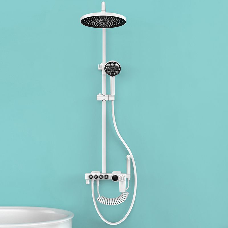 Modern Shower System Wall Mounted Spot Resist Round Shower System with Hand Shower Clearhalo 'Bathroom Remodel & Bathroom Fixtures' 'Home Improvement' 'home_improvement' 'home_improvement_shower_faucets' 'Shower Faucets & Systems' 'shower_faucets' 'Showers & Bathtubs Plumbing' 'Showers & Bathtubs' 1200x1200_ec703c82-c5a9-46ac-a859-ddc9160a3851