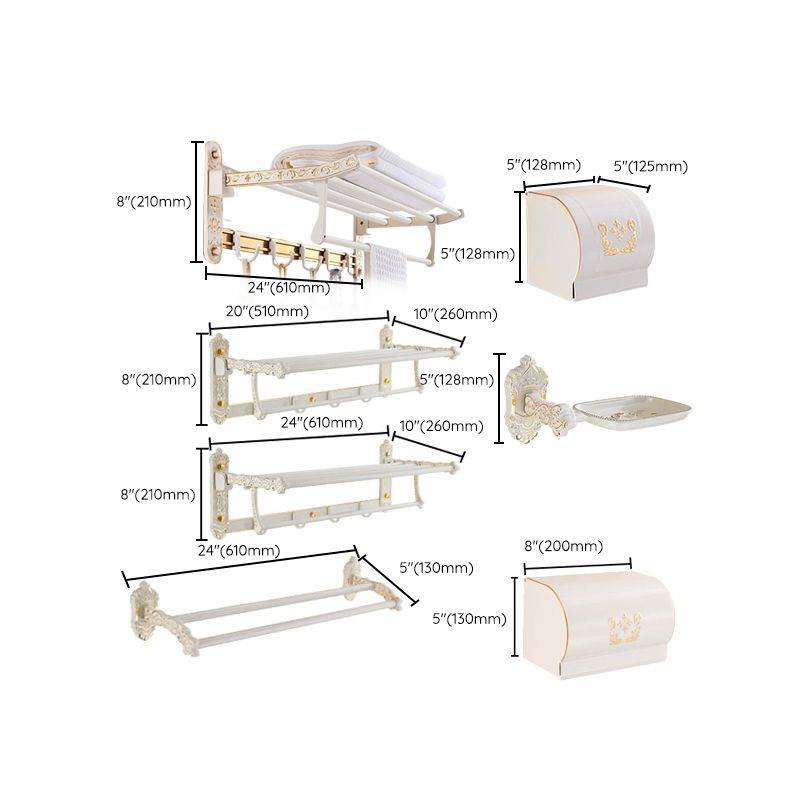 Traditional Metal Bathroom Accessories Hardware Set with Paper Holder Clearhalo 'Bathroom Hardware Sets' 'Bathroom Hardware' 'Bathroom Remodel & Bathroom Fixtures' 'bathroom_hardware_sets' 'Home Improvement' 'home_improvement' 'home_improvement_bathroom_hardware_sets' 1200x1200_ec87ff82-e614-4898-9b93-cd1fed6f74d6