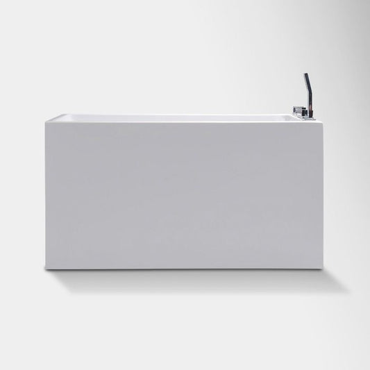 Back to Wall Bathtub Antique Finish Soaking Rectangular Modern Tub Clearhalo 'Bathroom Remodel & Bathroom Fixtures' 'Bathtubs' 'Home Improvement' 'home_improvement' 'home_improvement_bathtubs' 'Showers & Bathtubs' 1200x1200_ec89893f-f875-49b9-88d8-85e9b68650bc