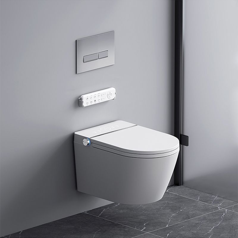 Contemporary Foot Sensor Ceramic Elongated Heated Seat Wall Mounted Bidet Clearhalo 'Bathroom Remodel & Bathroom Fixtures' 'Bidets' 'Home Improvement' 'home_improvement' 'home_improvement_bidets' 'Toilets & Bidets' 1200x1200_ed1f04f7-9969-4d38-8237-a04a8e8ba47a