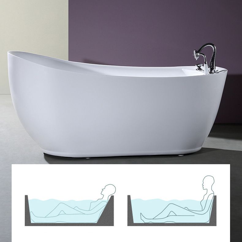 White Acrylic Oval Bathtub Soaking Freestanding Tub with Faucet Clearhalo 'Bathroom Remodel & Bathroom Fixtures' 'Bathtubs' 'Home Improvement' 'home_improvement' 'home_improvement_bathtubs' 'Showers & Bathtubs' 1200x1200_ed2fe23a-a887-4199-8c35-d3ec5dff6b27