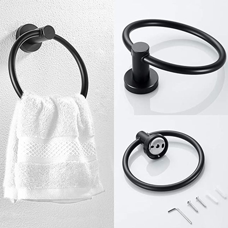 Traditional Bathroom Hardware Accessory Kit Towel Ring/Robe Hooks/ Towel Bar Clearhalo 'Bathroom Hardware Sets' 'Bathroom Hardware' 'Bathroom Remodel & Bathroom Fixtures' 'bathroom_hardware_sets' 'Home Improvement' 'home_improvement' 'home_improvement_bathroom_hardware_sets' 1200x1200_ed3eeff8-3b5a-400b-8c70-1942664ca3a9