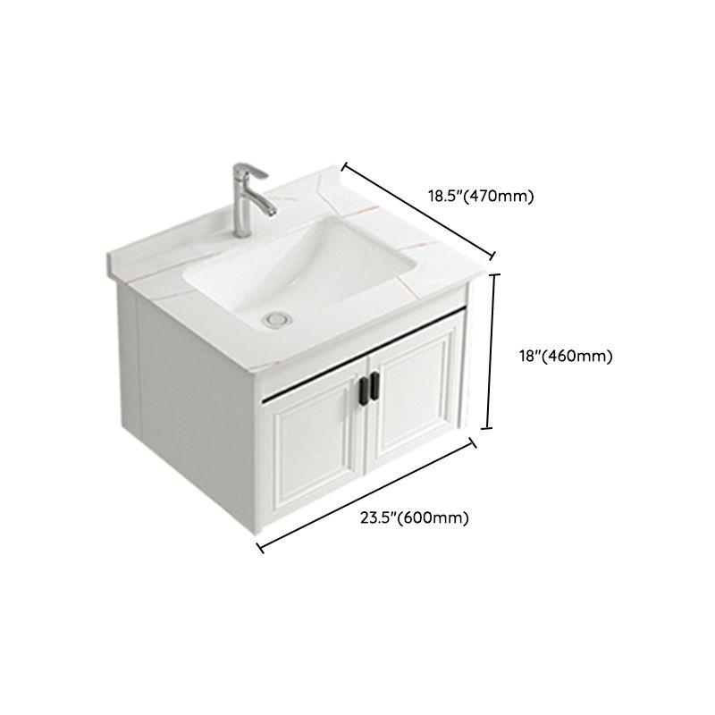 White Modern Single-Sink Wall Mount Open Console with Sink Set Clearhalo 'Bathroom Remodel & Bathroom Fixtures' 'Bathroom Vanities' 'bathroom_vanities' 'Home Improvement' 'home_improvement' 'home_improvement_bathroom_vanities' 1200x1200_ed79a4ea-e7f0-4ed2-ac26-9e5bc08e2bc0