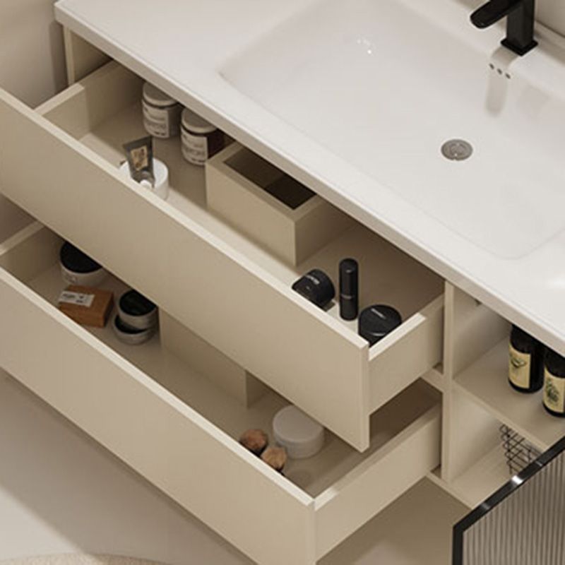 Modern Bathroom Sink Vanity Ceramic Top Wall Mount with Soft Close Door Clearhalo 'Bathroom Remodel & Bathroom Fixtures' 'Bathroom Vanities' 'bathroom_vanities' 'Home Improvement' 'home_improvement' 'home_improvement_bathroom_vanities' 1200x1200_edb752b2-b9da-4d24-b877-2d301afbf176