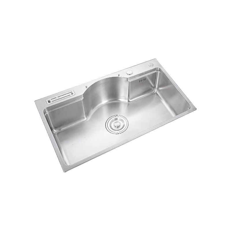 Stainless Steel 31" X 19" Kitchen Sink Single Bowl Drop-in Sink in Chrome and Black Clearhalo 'Home Improvement' 'home_improvement' 'home_improvement_kitchen_sinks' 'Kitchen Remodel & Kitchen Fixtures' 'Kitchen Sinks & Faucet Components' 'Kitchen Sinks' 'kitchen_sinks' 1200x1200_ede2c070-5e61-494d-9ae9-d8183901cde2