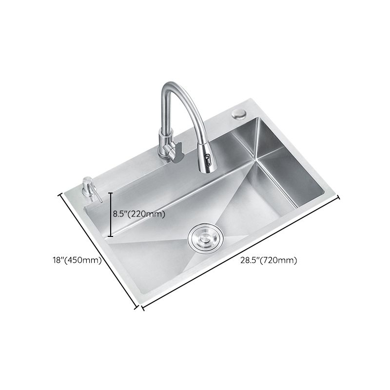 Classic Style Kitchen Sink Stainless Steel Colorfast Kitchen Sink with Drain Strainer Kit Clearhalo 'Home Improvement' 'home_improvement' 'home_improvement_kitchen_sinks' 'Kitchen Remodel & Kitchen Fixtures' 'Kitchen Sinks & Faucet Components' 'Kitchen Sinks' 'kitchen_sinks' 1200x1200_ee085534-575d-4b2b-b94c-db5bd7755adb