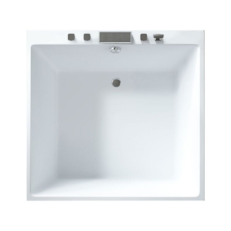 Acrylic Bath Drop-in Soaking Square Modern Center-Front Bathtub Clearhalo 'Bathroom Remodel & Bathroom Fixtures' 'Bathtubs' 'Home Improvement' 'home_improvement' 'home_improvement_bathtubs' 'Showers & Bathtubs' 1200x1200_ee44fc74-0820-4ceb-b6b1-037cfcaa2cfc