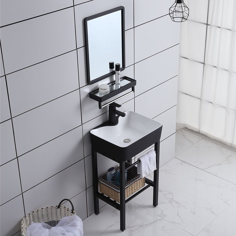 Modern Bathroom Sink Vanity Freestanding Single-Sink Bathroom Vanity Clearhalo 'Bathroom Remodel & Bathroom Fixtures' 'Bathroom Vanities' 'bathroom_vanities' 'Home Improvement' 'home_improvement' 'home_improvement_bathroom_vanities' 1200x1200_ee60eb2c-64ff-4c42-bdd0-d673701d7e30