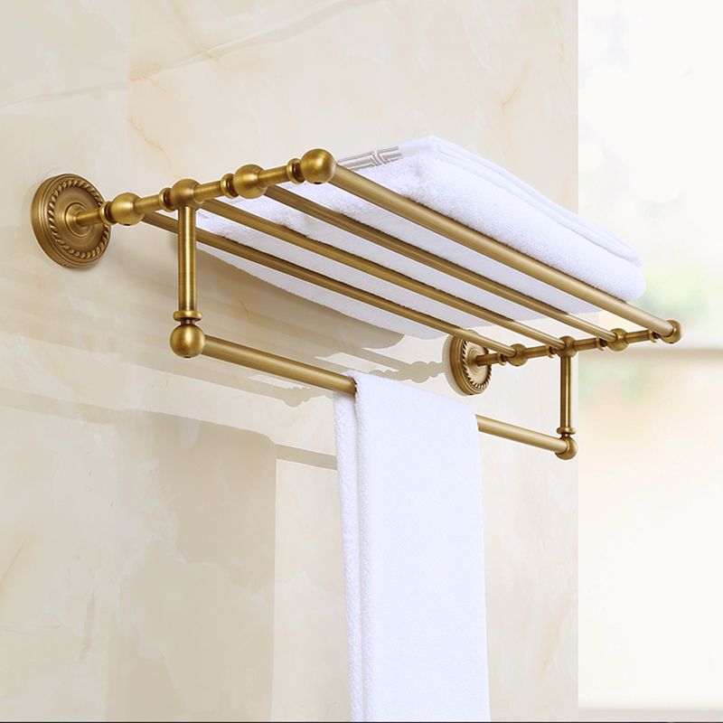 Brass Traditional Bathroom Accessory Set Vintage Bronze Bath Shelf/Towel Bar/Robe Hook Clearhalo 'Bathroom Hardware Sets' 'Bathroom Hardware' 'Bathroom Remodel & Bathroom Fixtures' 'bathroom_hardware_sets' 'Home Improvement' 'home_improvement' 'home_improvement_bathroom_hardware_sets' 1200x1200_ee6cd9c0-1888-420c-9c94-8afce7e749f2