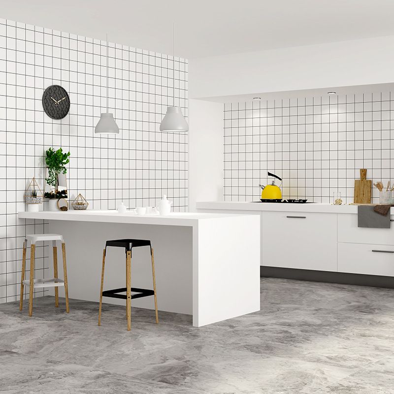 Modern Square Grid Single Tile Plastic Peel & Stick Field Tile Clearhalo 'Flooring 'Home Improvement' 'home_improvement' 'home_improvement_peel_stick_blacksplash' 'Peel & Stick Backsplash Tile' 'peel_stick_blacksplash' 'Walls & Ceilings' Walls and Ceiling' 1200x1200_ee84e578-5ffe-447b-ac7b-490f507b4b31