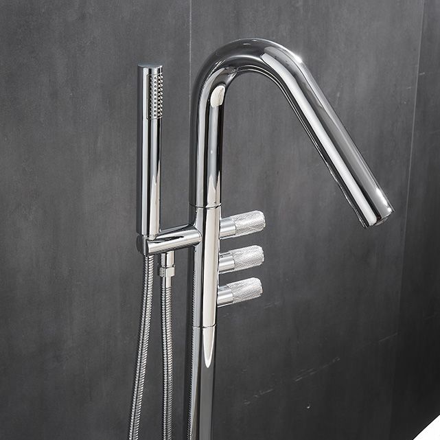 Floor Mounted Bronze Freestanding Tub Filler Freestanding High Arc Tub Filler Trim Clearhalo 'Bathroom Remodel & Bathroom Fixtures' 'Bathtub Faucets' 'bathtub_faucets' 'Home Improvement' 'home_improvement' 'home_improvement_bathtub_faucets' 1200x1200_eef6c3fe-160a-4988-8a08-0038bab8d42b