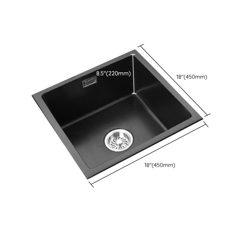 Black Undermount Kitchen Sink Single Bowl Quartz Sink with Faucet Clearhalo 'Home Improvement' 'home_improvement' 'home_improvement_kitchen_sinks' 'Kitchen Remodel & Kitchen Fixtures' 'Kitchen Sinks & Faucet Components' 'Kitchen Sinks' 'kitchen_sinks' 1200x1200_eefdf9ee-33d9-42db-9a56-a4341c3e75a0