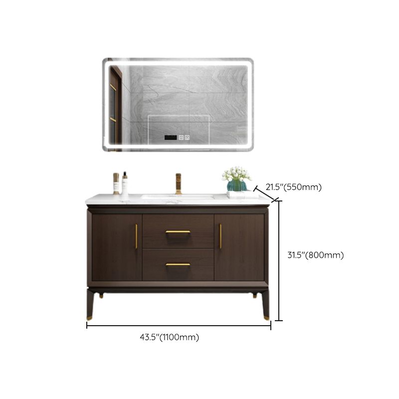 Bathroom Vanity Set Single Sink LED Mirror Sink Vanity with Faucet Clearhalo 'Bathroom Remodel & Bathroom Fixtures' 'Bathroom Vanities' 'bathroom_vanities' 'Home Improvement' 'home_improvement' 'home_improvement_bathroom_vanities' 1200x1200_eefe5e9a-4b62-43e9-96c7-0ccadd70ea2f