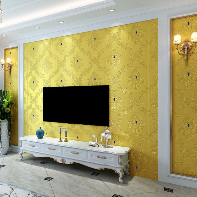 Glam Style Foam Wall Paneling Living Room 3D Embossed Waterproof Wall Paneling Clearhalo 'Flooring 'Home Improvement' 'home_improvement' 'home_improvement_wall_paneling' 'Wall Paneling' 'wall_paneling' 'Walls & Ceilings' Walls and Ceiling' 1200x1200_ef0d6032-fa98-48af-8952-f914fb3b3acf