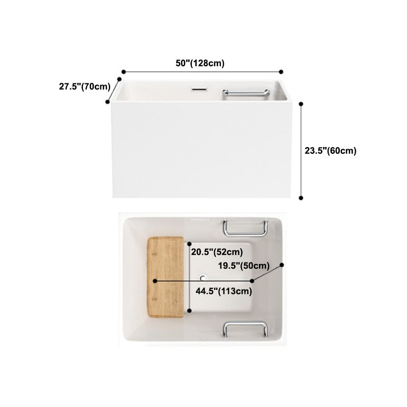 Modern Acrylic Alcove Bathtub Rectangular Matte Bath Tub for Home Clearhalo 'Bathroom Remodel & Bathroom Fixtures' 'Bathtubs' 'Home Improvement' 'home_improvement' 'home_improvement_bathtubs' 'Showers & Bathtubs' 1200x1200_ef0f4b30-317c-4619-a464-cd811e8fd08c