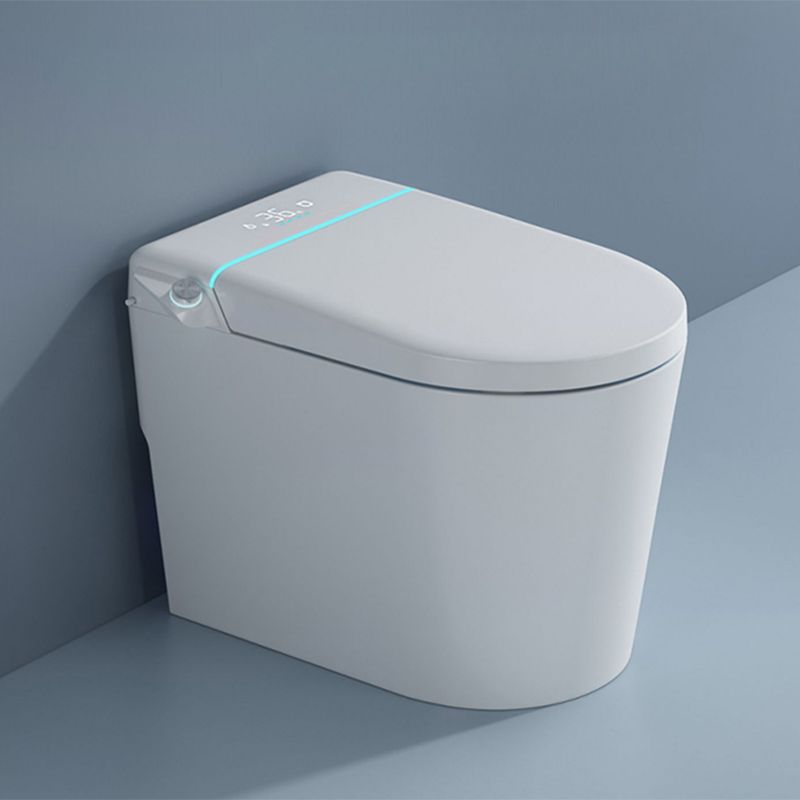 Foot Sensor Ceramic Heated Seat Elongated Contemporary Floor Standing Bidet Clearhalo 'Bathroom Remodel & Bathroom Fixtures' 'Bidets' 'Home Improvement' 'home_improvement' 'home_improvement_bidets' 'Toilets & Bidets' 1200x1200_ef1bd029-2a4c-4601-804f-6088a85518c8