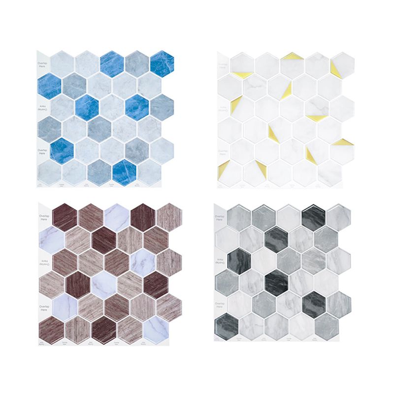 Peel & Stick Mosaic Tile Plastic Stain Resistant Plastic Peel & Stick Tile 180-Pack Clearhalo 'Flooring 'Home Improvement' 'home_improvement' 'home_improvement_peel_stick_blacksplash' 'Peel & Stick Backsplash Tile' 'peel_stick_blacksplash' 'Walls & Ceilings' Walls and Ceiling' 1200x1200_ef6b96a6-caa5-4eeb-9910-7c085e4fedff