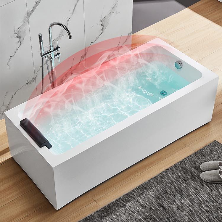 Modern Freestanding Rectangular Bath Tub Acrylic Home Bathtub in White Clearhalo 'Bathroom Remodel & Bathroom Fixtures' 'Bathtubs' 'Home Improvement' 'home_improvement' 'home_improvement_bathtubs' 'Showers & Bathtubs' 1200x1200_ef7922db-0cdd-4bc2-92dc-b4ec2b497e59