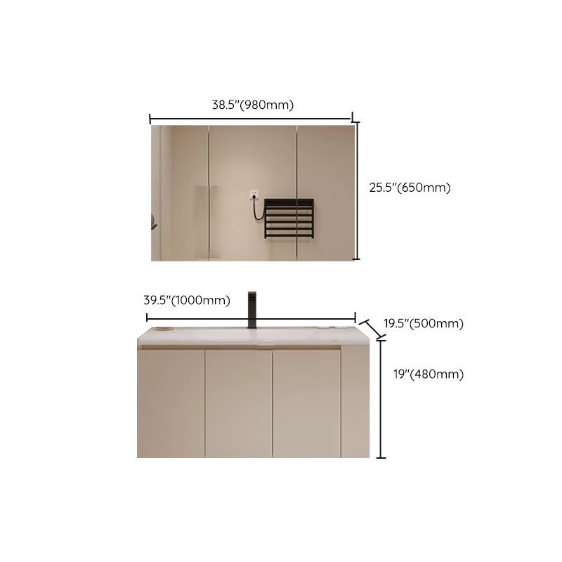 White Wood Wall Mounted Standard Modern Open Console with Sink Set Clearhalo 'Bathroom Remodel & Bathroom Fixtures' 'Bathroom Vanities' 'bathroom_vanities' 'Home Improvement' 'home_improvement' 'home_improvement_bathroom_vanities' 1200x1200_ef7d848a-e4cf-4d99-b800-ec62c9816b66