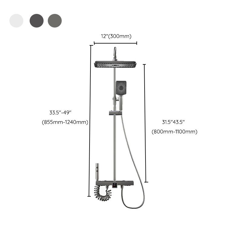 Modern Shower Trim Pure Color Slide Bar Included Shower Combo Clearhalo 'Bathroom Remodel & Bathroom Fixtures' 'Home Improvement' 'home_improvement' 'home_improvement_shower_faucets' 'Shower Faucets & Systems' 'shower_faucets' 'Showers & Bathtubs Plumbing' 'Showers & Bathtubs' 1200x1200_ef830462-df22-4514-9f96-dc2b04b4daeb