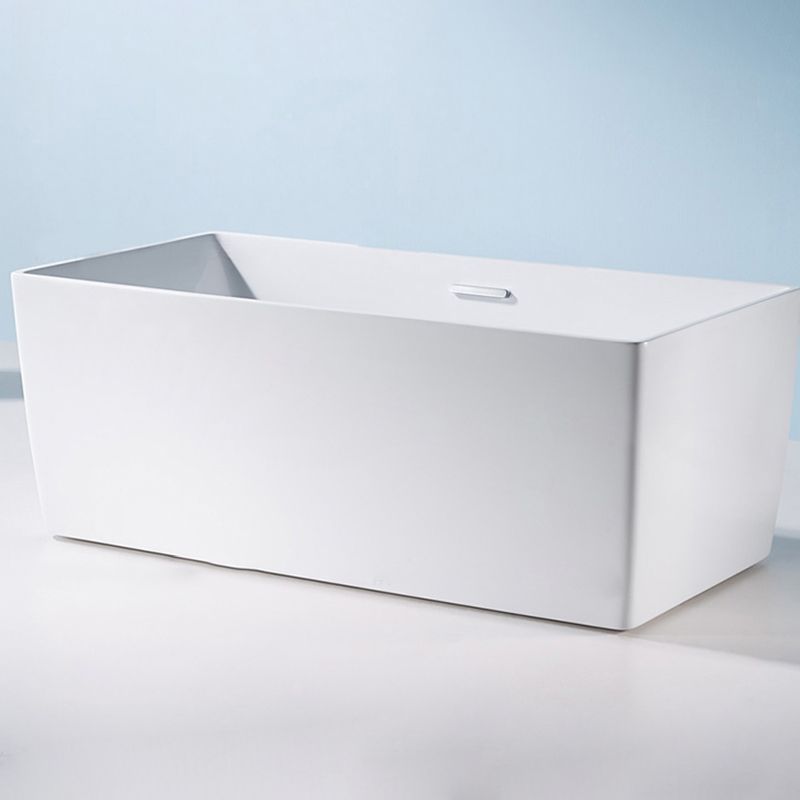 Freestanding Acrylic Bathtub Oval Soaking Tub with Slotted Overflow & Pop-up Drain Clearhalo 'Bathroom Remodel & Bathroom Fixtures' 'Bathtubs' 'Home Improvement' 'home_improvement' 'home_improvement_bathtubs' 'Showers & Bathtubs' 1200x1200_ef932e95-5365-45cd-9cdd-42640aa486e6