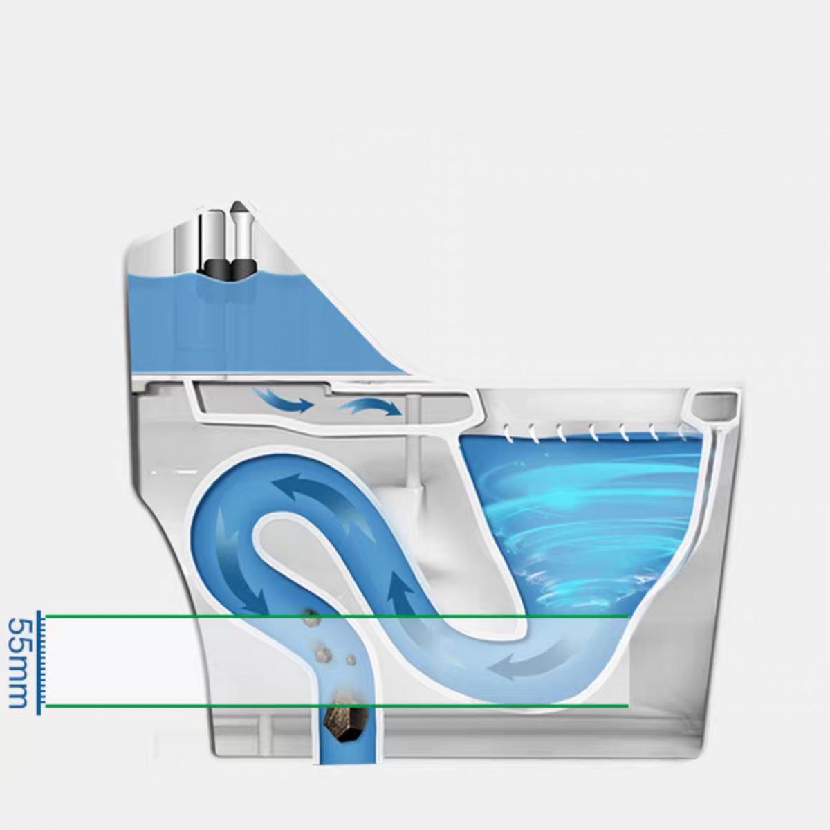 Modern Siphon Jet Toilet Bowl Floor Mount Flush Toilet with Toilet Seat Clearhalo 'Bathroom Remodel & Bathroom Fixtures' 'Home Improvement' 'home_improvement' 'home_improvement_toilets' 'Toilets & Bidets' 'Toilets' 1200x1200_ef96ec1f-cb3b-4a38-8d44-a332343f9c3c