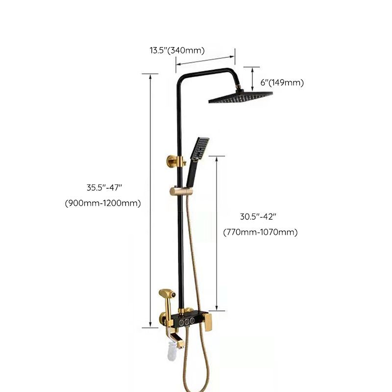 Modern Adjustable Swivel Shower Metal Shower Head Shower Faucet on Wall Clearhalo 'Bathroom Remodel & Bathroom Fixtures' 'Home Improvement' 'home_improvement' 'home_improvement_shower_faucets' 'Shower Faucets & Systems' 'shower_faucets' 'Showers & Bathtubs Plumbing' 'Showers & Bathtubs' 1200x1200_efba7f93-420d-45db-84b9-19d3d84bab7c