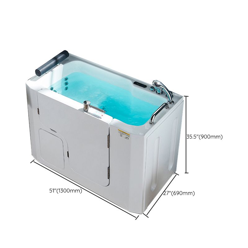 Walk-In Soaking/Air/Whirlpool Bathtub Acrylic Rectangle Back to Wall Bathtub Clearhalo 'Bathroom Remodel & Bathroom Fixtures' 'Bathtubs' 'Home Improvement' 'home_improvement' 'home_improvement_bathtubs' 'Showers & Bathtubs' 1200x1200_efc39d68-312e-44d0-a6a7-247b226f1607