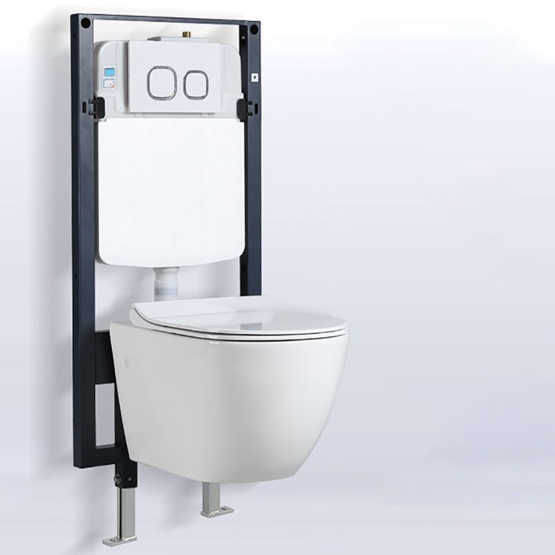 Modern White Siphon Jet Flush Toilet One-Piece Wall-mount Toilet for Bathroom Clearhalo 'Bathroom Remodel & Bathroom Fixtures' 'Home Improvement' 'home_improvement' 'home_improvement_toilets' 'Toilets & Bidets' 'Toilets' 1200x1200_f01773d3-9c54-4f32-8329-a34015a7d11e