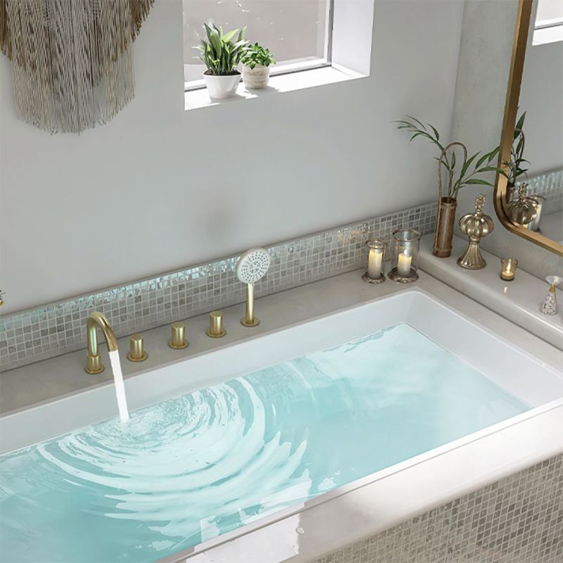 Modern Acrylic Rectangle Embedded with Drain Bath Tub and Overflow Hole Clearhalo 'Bathroom Remodel & Bathroom Fixtures' 'Bathtubs' 'Home Improvement' 'home_improvement' 'home_improvement_bathtubs' 'Showers & Bathtubs' 1200x1200_f01bd874-0f9d-49cb-9c54-9ee57f3fa6cb