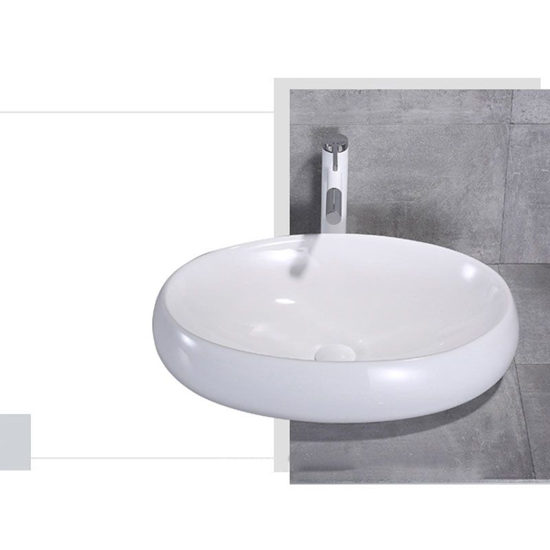 Porcelain Bathroom Sink Contemporary Simple Vessel Bathroom Sink Clearhalo 'Bathroom Remodel & Bathroom Fixtures' 'Bathroom Sinks & Faucet Components' 'Bathroom Sinks' 'bathroom_sink' 'Home Improvement' 'home_improvement' 'home_improvement_bathroom_sink' 1200x1200_f0220955-3dd3-4a0b-8d72-f4692e468e8e