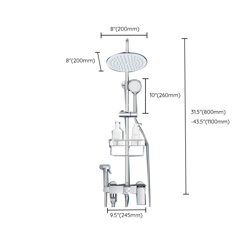 Modern Shower System Handle Lever Wall Mounted Spot Resist Copper Shower System Clearhalo 'Bathroom Remodel & Bathroom Fixtures' 'Home Improvement' 'home_improvement' 'home_improvement_shower_faucets' 'Shower Faucets & Systems' 'shower_faucets' 'Showers & Bathtubs Plumbing' 'Showers & Bathtubs' 1200x1200_f0caa486-dc0c-407f-a8bc-2c7af59c0b65