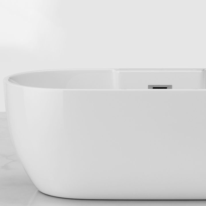 Modern Matte Acrylic Bath Tub Oval Freestanding Tub for Home Clearhalo 'Bathroom Remodel & Bathroom Fixtures' 'Bathtubs' 'Home Improvement' 'home_improvement' 'home_improvement_bathtubs' 'Showers & Bathtubs' 1200x1200_f0e120ce-3072-4389-a2ed-57e87d51ac5c