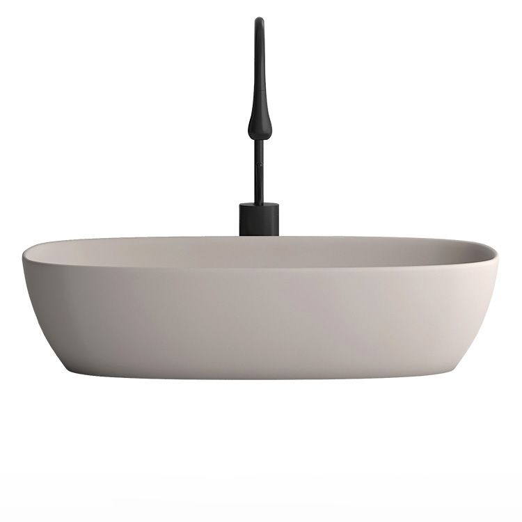 Modern Bathroom Sink Pop-Up Drain Porcelain Solid Color Oval-Shape Vessel Clearhalo 'Bathroom Remodel & Bathroom Fixtures' 'Bathroom Sinks & Faucet Components' 'Bathroom Sinks' 'bathroom_sink' 'Home Improvement' 'home_improvement' 'home_improvement_bathroom_sink' 1200x1200_f101a3d2-f84f-41f6-8c09-5b7da1d04417