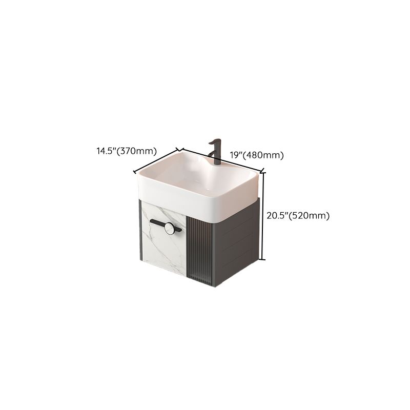 Modern Wall Mount Sink Vanity Gray Metal Base Single-Sink Rectangular Vanity Set Clearhalo 'Bathroom Remodel & Bathroom Fixtures' 'Bathroom Vanities' 'bathroom_vanities' 'Home Improvement' 'home_improvement' 'home_improvement_bathroom_vanities' 1200x1200_f1395c78-a8fd-4cac-9d88-0782d75a5c9d