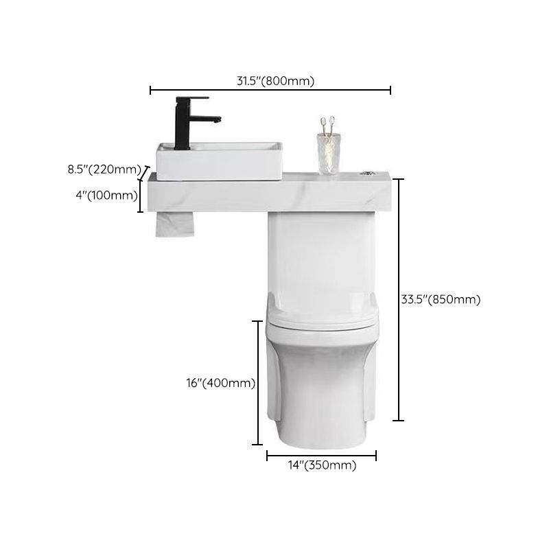 Contemporary Flush Toilet Floor Mount One-Piece Toilet Urine Toilet Clearhalo 'Bathroom Remodel & Bathroom Fixtures' 'Home Improvement' 'home_improvement' 'home_improvement_toilets' 'Toilets & Bidets' 'Toilets' 1200x1200_f156afd2-3736-497c-b53e-f1da35d1e7cf