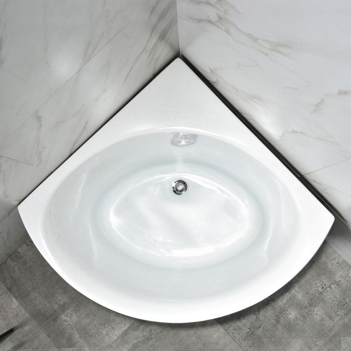 Back to Wall Bathtub Antique Finish Soaking Modern Corner Bath Tub Clearhalo 'Bathroom Remodel & Bathroom Fixtures' 'Bathtubs' 'Home Improvement' 'home_improvement' 'home_improvement_bathtubs' 'Showers & Bathtubs' 1200x1200_f17f845b-1c4e-43ce-9e91-e802ef52a6d3