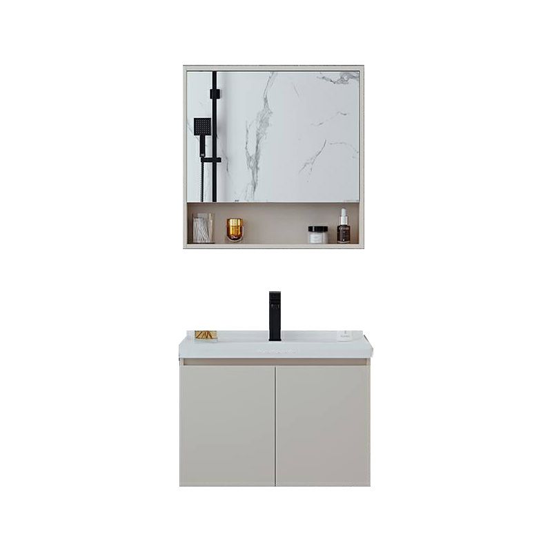 Wall Mount White Modern Solid Wood Bathroom Vanity Set Faucet Included Clearhalo 'Bathroom Remodel & Bathroom Fixtures' 'Bathroom Vanities' 'bathroom_vanities' 'Home Improvement' 'home_improvement' 'home_improvement_bathroom_vanities' 1200x1200_f1c9f44d-781c-4379-9b5a-db633e8d0c67