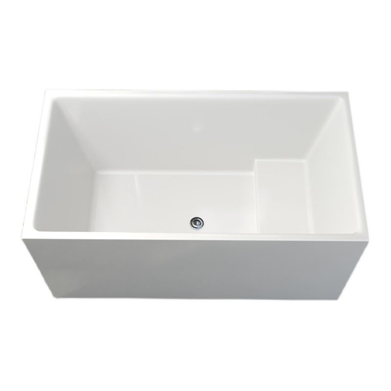 Modern Soaking Freestanding Bath Tub Acrylic Bathroom Bathtub in White Clearhalo 'Bathroom Remodel & Bathroom Fixtures' 'Bathtubs' 'Home Improvement' 'home_improvement' 'home_improvement_bathtubs' 'Showers & Bathtubs' 1200x1200_f1f37fb7-e497-4d7b-bf21-a75bc3f76c9b