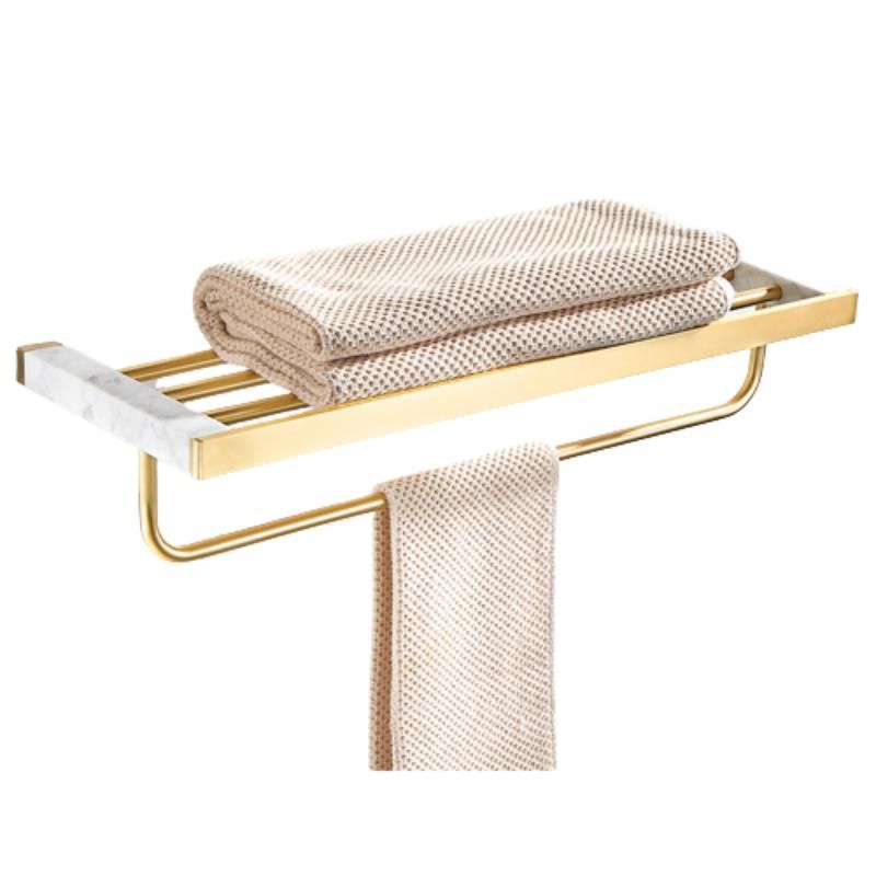 Marble & Brass Bath Hardware Set Golden Bathroom Accessory Kit Clearhalo 'Bathroom Hardware Sets' 'Bathroom Hardware' 'Bathroom Remodel & Bathroom Fixtures' 'bathroom_hardware_sets' 'Home Improvement' 'home_improvement' 'home_improvement_bathroom_hardware_sets' 1200x1200_f1fb6456-248d-4a1a-83f1-574fad4dab4b