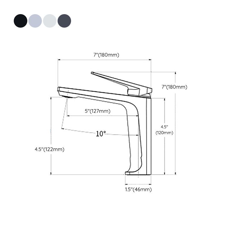 Contemporary Style Faucet Single Lever Handle Vessel Sink Faucet Clearhalo 'Bathroom Remodel & Bathroom Fixtures' 'Bathroom Sink Faucets' 'Bathroom Sinks & Faucet Components' 'bathroom_sink_faucets' 'Home Improvement' 'home_improvement' 'home_improvement_bathroom_sink_faucets' 1200x1200_f2088e5b-e730-4917-87ca-774c930191fa