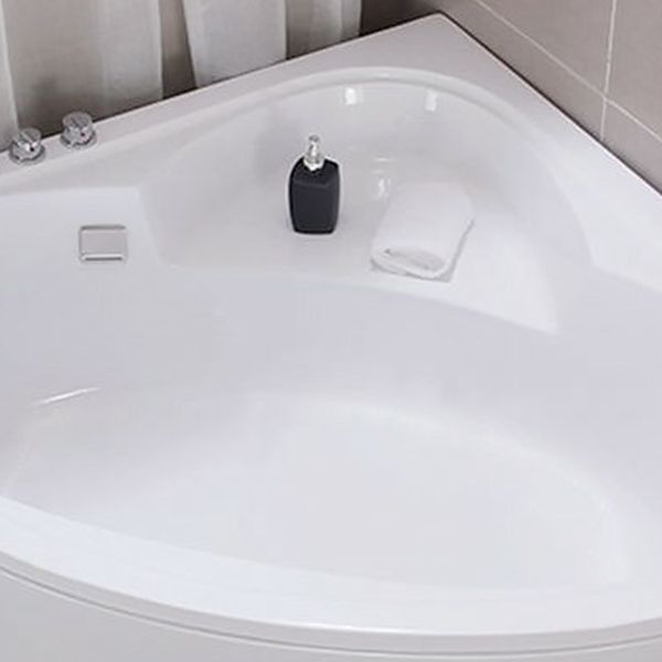 Modern Corner Acrylic-Fiberglass Bathtub Soaking Bathtub with Seat Clearhalo 'Bathroom Remodel & Bathroom Fixtures' 'Bathtubs' 'Home Improvement' 'home_improvement' 'home_improvement_bathtubs' 'Showers & Bathtubs' 1200x1200_f220fa17-24a7-4ed6-af6c-81e6f7b780b2