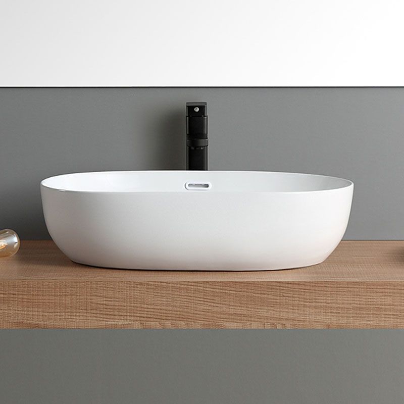 Contemporary Bathroom Sink Solid Color Vessel Bathroom Sink with Overflow Clearhalo 'Bathroom Remodel & Bathroom Fixtures' 'Bathroom Sinks & Faucet Components' 'Bathroom Sinks' 'bathroom_sink' 'Home Improvement' 'home_improvement' 'home_improvement_bathroom_sink' 1200x1200_f26ac1d2-fe79-4101-80ff-f2680e96e3a3