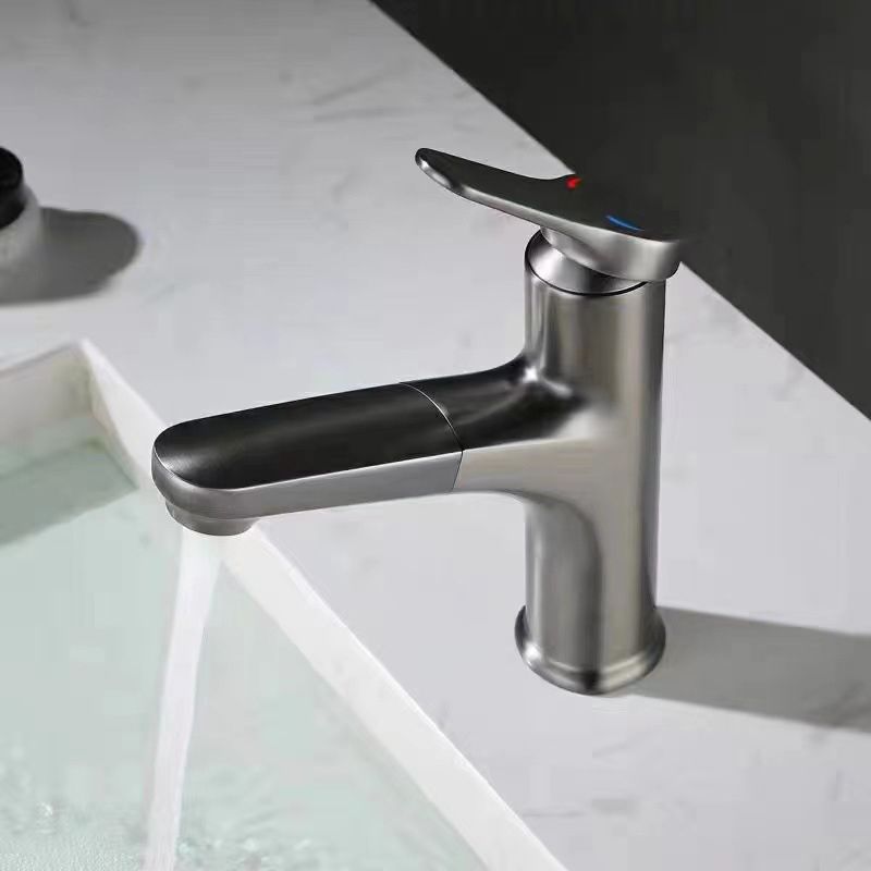 Modern Vessel Faucet Brass Lever Handle Swivel Spout Bathroom Vessel Faucet Clearhalo 'Bathroom Remodel & Bathroom Fixtures' 'Bathroom Sink Faucets' 'Bathroom Sinks & Faucet Components' 'bathroom_sink_faucets' 'Home Improvement' 'home_improvement' 'home_improvement_bathroom_sink_faucets' 1200x1200_f26bf652-16c0-4525-b851-bab5654175e5