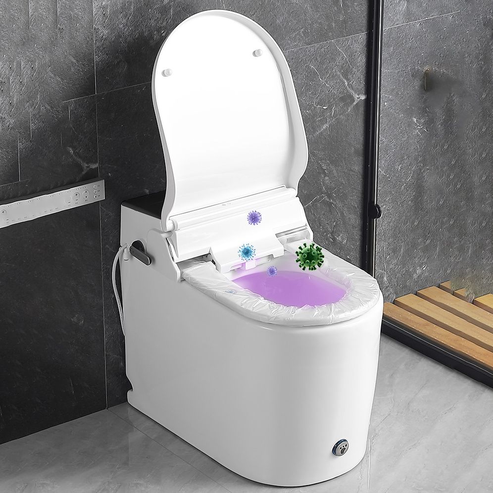 White Elongated Floor Mount Bidet Heated Seat Smart Bidet with Tank Clearhalo 'Bathroom Remodel & Bathroom Fixtures' 'Bidets' 'Home Improvement' 'home_improvement' 'home_improvement_bidets' 'Toilets & Bidets' 1200x1200_f26ccff6-a0bb-438a-9e25-57f230d80ca3