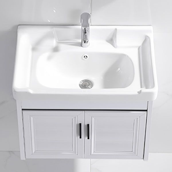 Modern White Wall Mount Bathroom Sink Vanity with Faucet Sink Clearhalo 'Bathroom Remodel & Bathroom Fixtures' 'Bathroom Vanities' 'bathroom_vanities' 'Home Improvement' 'home_improvement' 'home_improvement_bathroom_vanities' 1200x1200_f2a919f3-b058-4f84-99d3-800fe7481097