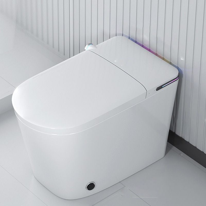 White Elongated Antimicrobial Floor Mount Bidet with Warm Air Dryer Clearhalo 'Bathroom Remodel & Bathroom Fixtures' 'Bidets' 'Home Improvement' 'home_improvement' 'home_improvement_bidets' 'Toilets & Bidets' 1200x1200_f2b33d87-0523-435d-88ff-6dbca2a0db8e