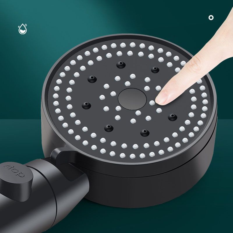 Metal Black Shower Head Self-Cleaning Standard Round Handheld Shower Heads Clearhalo 'Bathroom Remodel & Bathroom Fixtures' 'Home Improvement' 'home_improvement' 'home_improvement_shower_heads' 'Shower Heads' 'shower_heads' 'Showers & Bathtubs Plumbing' 'Showers & Bathtubs' 1200x1200_f2b8507b-4461-4371-92aa-1b2ecf9eecee