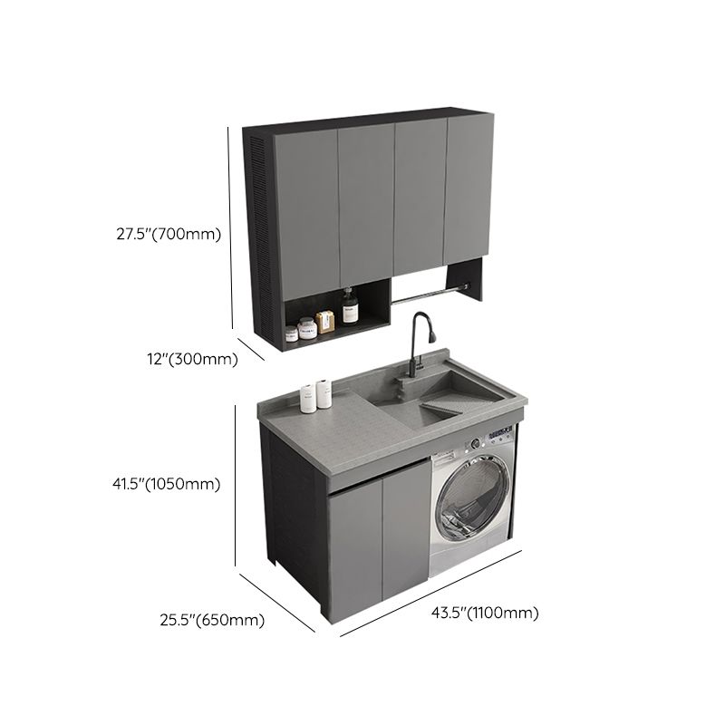 Faucet Included Freestanding Modern Bathroom Sink Vanity with Sink Clearhalo 'Bathroom Remodel & Bathroom Fixtures' 'Bathroom Vanities' 'bathroom_vanities' 'Home Improvement' 'home_improvement' 'home_improvement_bathroom_vanities' 1200x1200_f2d25ade-e5c6-45c0-b03e-b5df665ca6fe