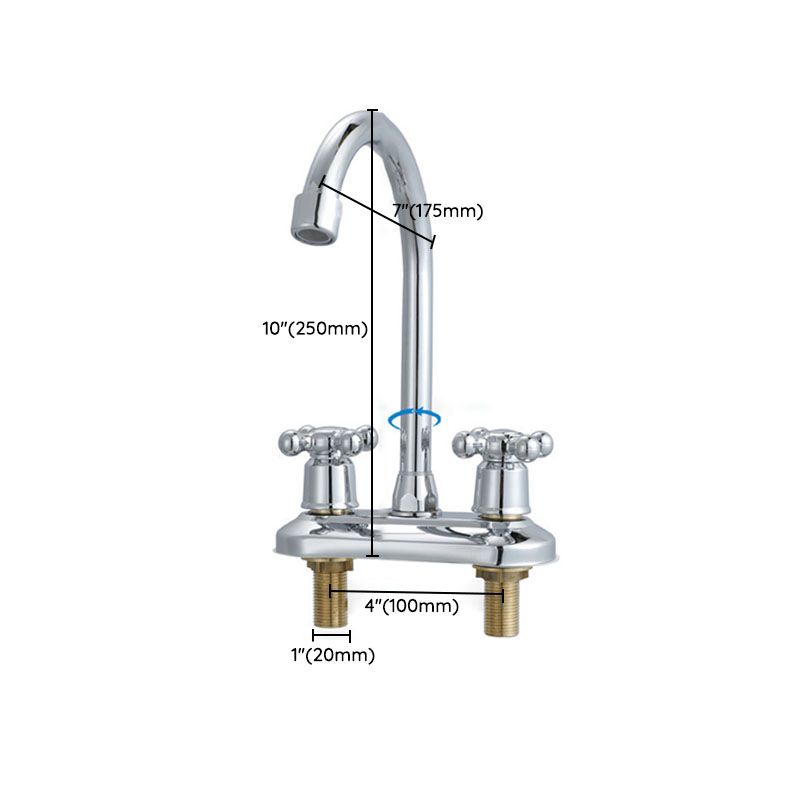 Knob Handle Center Faucet Contemporary Design Vessel Faucet 2 Hole Faucet for Bathroom Clearhalo 'Bathroom Remodel & Bathroom Fixtures' 'Bathroom Sink Faucets' 'Bathroom Sinks & Faucet Components' 'bathroom_sink_faucets' 'Home Improvement' 'home_improvement' 'home_improvement_bathroom_sink_faucets' 1200x1200_f301e97c-e6d4-4a89-918e-17a7db2bfaed